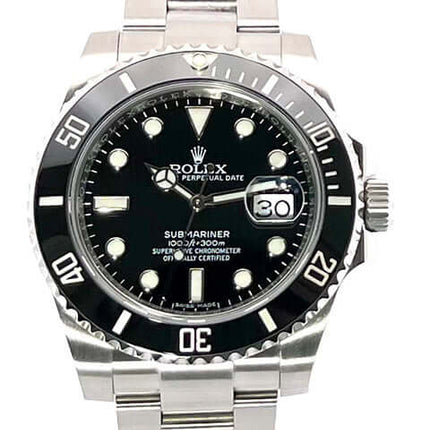 Rolex Submariner Date 116610LN Edelstahl aus 2017, 40 mm Gehäusedurchmesser, schwarzes Zifferblatt, drehbare Lünette, Oyster Edelstahlarmband.