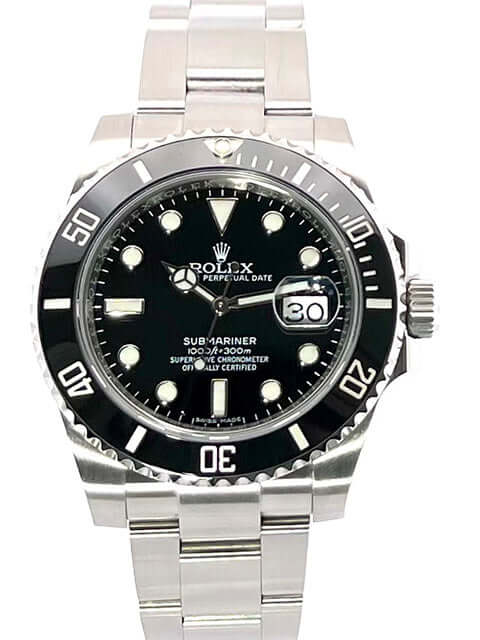 Rolex Submariner Date 116610LN Edelstahl aus 2017, 40 mm Gehäusedurchmesser, schwarzes Zifferblatt, drehbare Lünette, Oyster Edelstahlarmband.