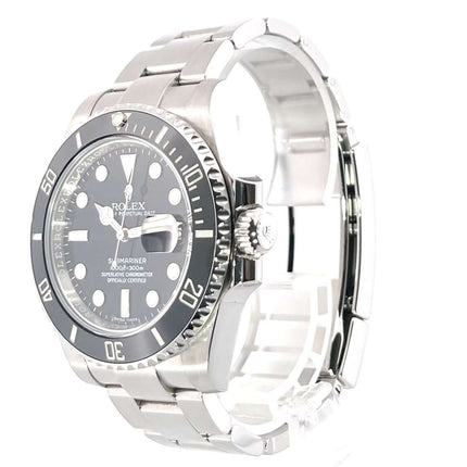 Rolex Submariner Date 116610LN Edelstahl, 40mm Gehäuse, schwarzes Zifferblatt und Keramik Lünette, poliertes und satiniertes Oyster Armband