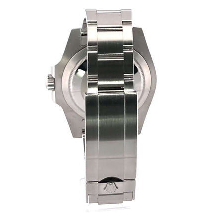 Rückseite des Rolex Submariner Date 116610LN Edelstahlgehäuses und Oyster-Armbands