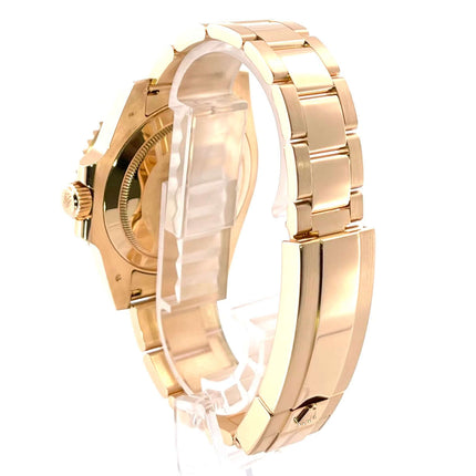 Rückseite der Rolex Submariner Date Gelbgold 116618LB, 18 kt Gelbgold Armband poliert und satiniert