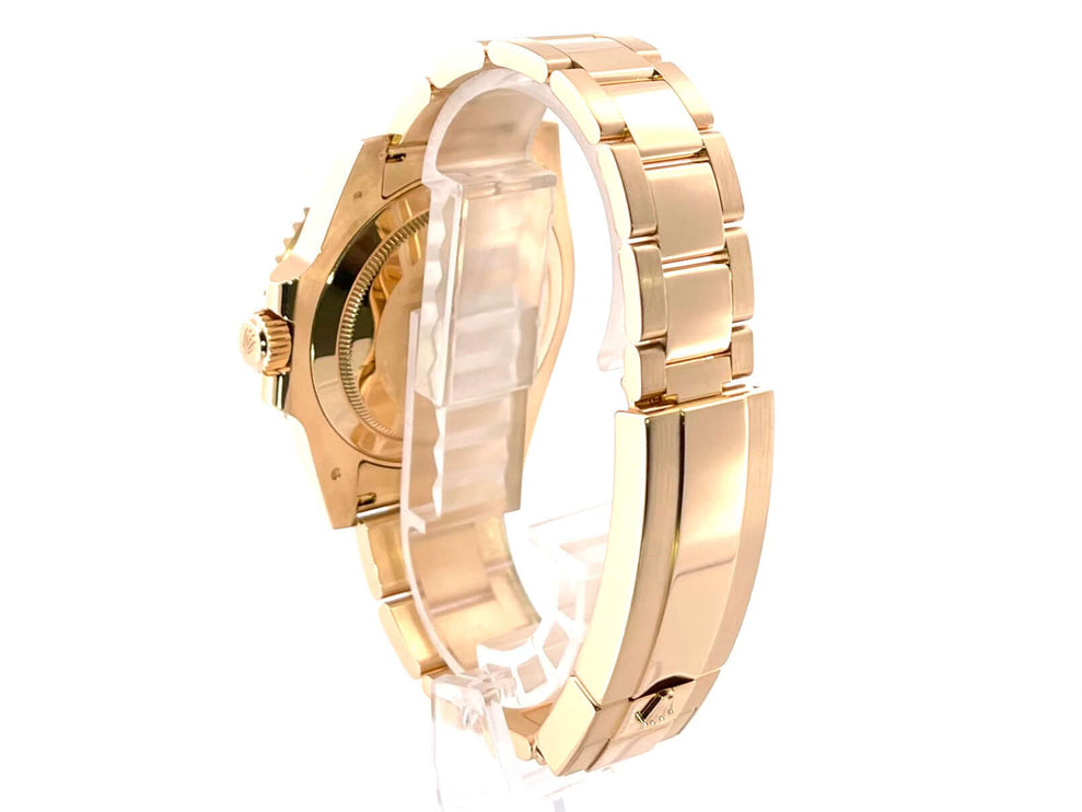 Rückseite der Rolex Submariner Date Gelbgold 116618LB, 18 kt Gelbgold Armband poliert und satiniert