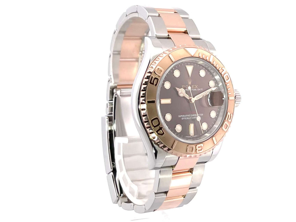 Rolex Yacht-Master 40 Edelstahl Everose-Gold 116621 Choco mit braunem Zifferblatt und beidseitig drehbarer Lünette