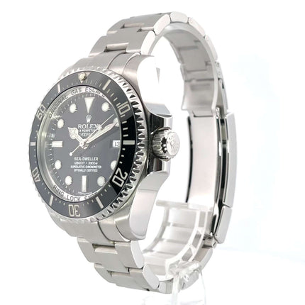 Rolex Sea-Dweller Deepsea 116660 Edelstahl Uhr mit schwarzem Zifferblatt und Keramiklünette, poliertes und satiniertes Gehäuse, 2010 Modell