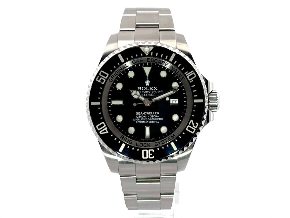 Rolex Sea-Dweller Deepsea 116660 aus 2012, Edelstahl Gehäuse und Armband, schwarzes Zifferblatt, Keramik-Lünette, 44mm Durchmesser