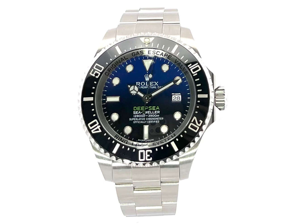 Rolex Sea-Dweller Deepsea 116660 D-Blue aus Edelstahl, blaues/schwarzes Zifferblatt, Oyster Armband, Keramik Lünette, Heliumventil.