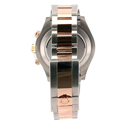 Rückseite Uhrband Rolex Yacht-Master II Ref. 116681 aus Edelstahl und 18 kt Everose-Gold poliert und satiniert, 2017 Modell.