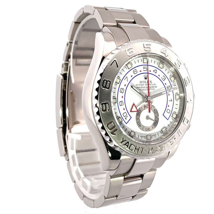 Rolex Yacht-Master II 116689 Weißgold 44mm, Gehäuse aus 18 kt Weißgold, Platinlünette, weißes Zifferblatt, Oyster Armband aus 18 kt Weißgold