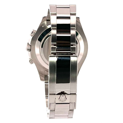 Rückseite des Rolex Yacht-Master II 116689 Weißgold mit poliertem und satiniertem 18 kt Weißgold Oyster Armband.