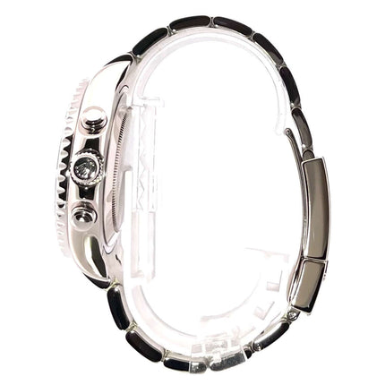 Rolex Yacht-Master II 116689 Weißgold Seitenansicht, 44 mm Gehäusedurchmesser, Armband aus poliertem und satiniertem 18 kt Weißgold