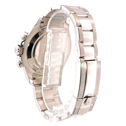 Rückseite der Rolex Yacht-Master II 116689 Weißgold mit poliertem und satiniertem 18 kt Weißgold Oyster Armband und Faltschließe