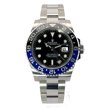 Rolex GMT Master II Edelstahl 116710BLNR aus 2015, 40mm poliertes und satiniertes Edelstahlgehäuse, schwarz/blau Keramik Lünette.