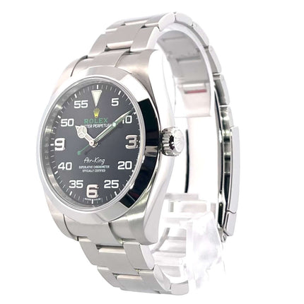 Rolex Oyster Perpetual Air-King Ref. 116900, Edelstahl, 40 mm Gehäusedurchmesser, schwarzes Zifferblatt, automatisches Uhrwerk, 2023.