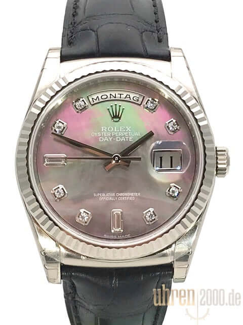 Rolex Day-Date 36 18 kt white gold 118139 mother-of-pearl