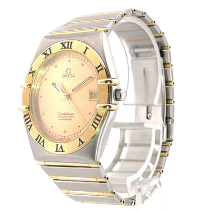 Omega Constellation 95 Ref. 1202.10.00 Uhr, Edelstahl/Gelbgold Gehäuse, champagnerfarbenes Zifferblatt, Edelstahl/Gelbgold Armband