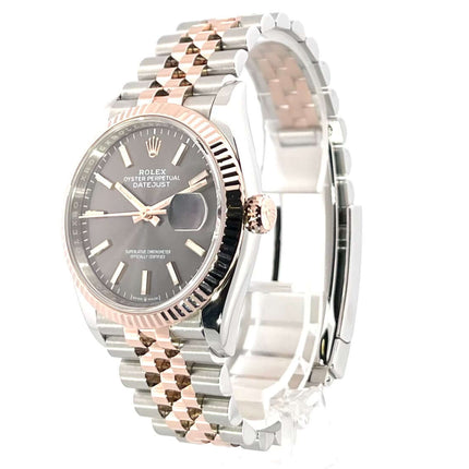 Rolex Datejust 36 Oystersteel Everose-Gold 126231 mit Rhodium Zifferblatt und Jubilé Armband