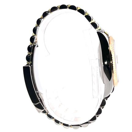 Rolex Datejust 36 Oystersteel Gelbgold 126233, Seitenansicht des polierten und satinierten Edelstahl/Gelbgold Jubile-Armbands