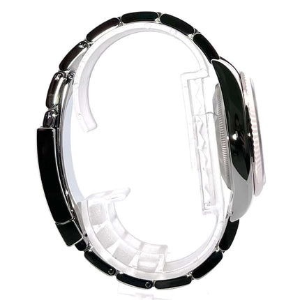 Rolex Datejust 36 Oystersteel Gehäuse und Armband, seitliche Ansicht.