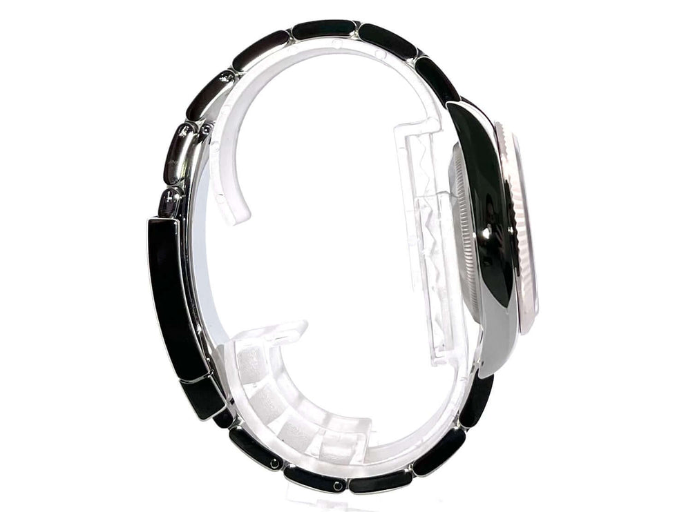 Rolex Datejust 36 Oystersteel Gehäuse und Armband, seitliche Ansicht.