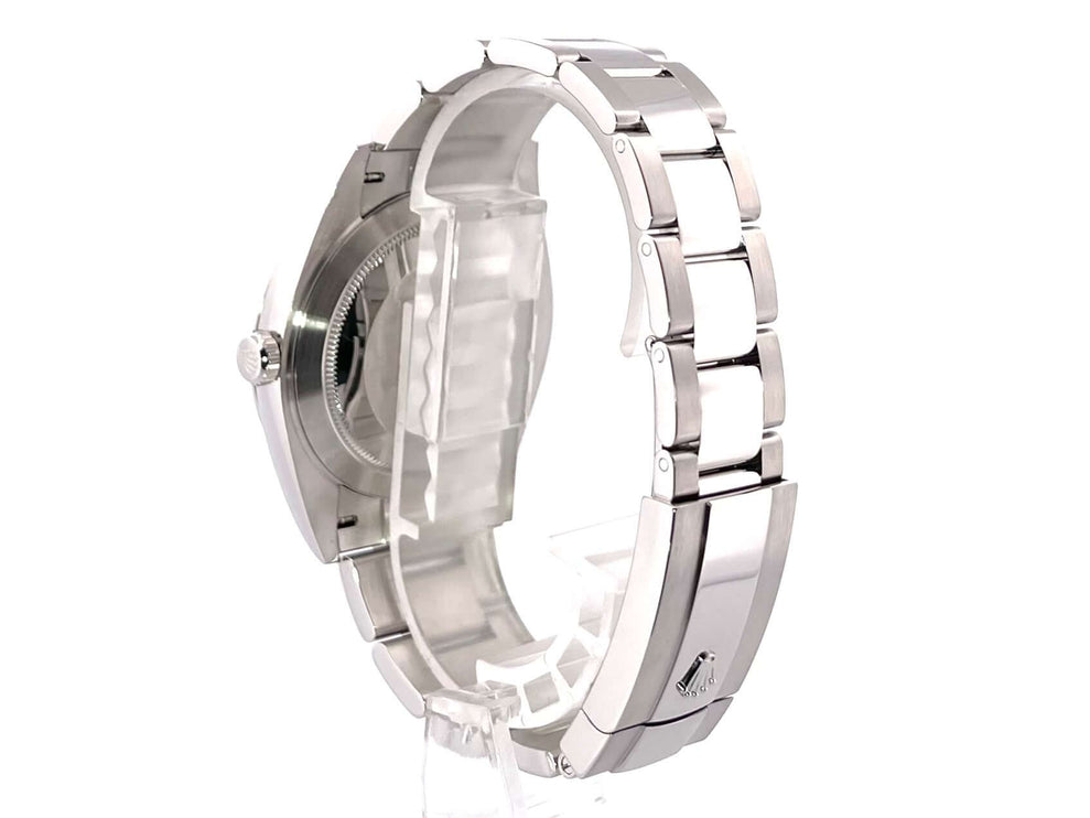 Rückseite des Oystersteel-Armbands der Rolex Datejust 41 Ref. 126300, poliert und satiniert, mit Faltschließe.