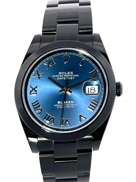 Rolex Datejust 41 Ref. 126300 Oystersteel Blau Römisch, poliertes Edelstahlgehäuse, blaues Zifferblatt, Automatikwerk, 70 Stunden Gangreserve