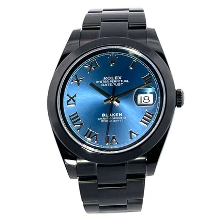 Rolex Datejust 41 Oystersteel 126300 Blau Römisch Blaken, Edelstahl Gehäuse, blaues Zifferblatt, römische Ziffern, Datejust Automatikwerk