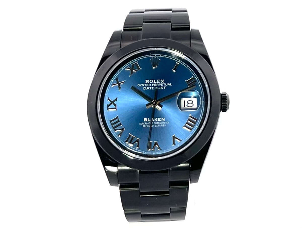 Rolex Datejust 41 Oystersteel 126300 Blau Römisch Blaken, Edelstahl Gehäuse, blaues Zifferblatt, römische Ziffern, Datejust Automatikwerk