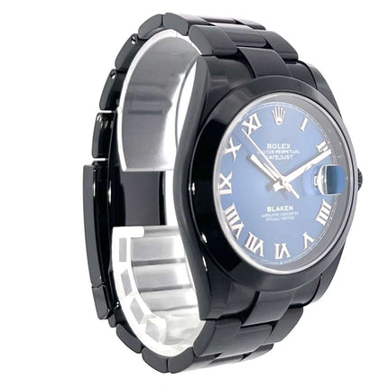 Rolex Datejust 41 Ref. 126300 Oystersteel, blaues Zifferblatt mit römischen Ziffern, Edelstahlband poliert und satiniert, Automatikwerk, Chronometer.