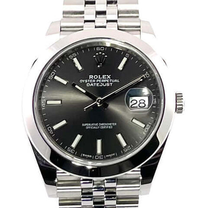 Rolex Datejust 41 Edelstahl 126300 Rhodium Zifferblatt Jubilé-Armband Uhr, Gehäuse Ø41 mm, 2019 Modell