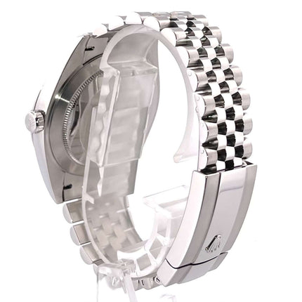 Rolex Datejust 41 Oystersteel 126300 Rückseite mit Edelstahl Jubile-Band und Faltschließe
