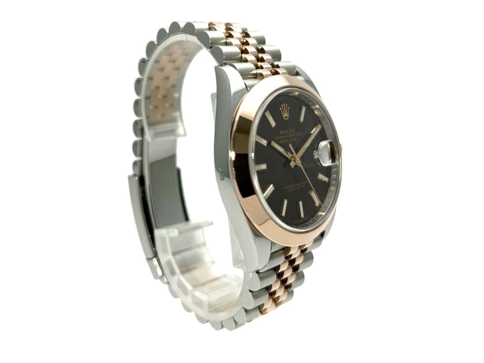 Rolex Datejust 41 Edelstahl Everose-Gold 126301 Choco Jubile-Band, Gehäusedurchmesser 41 mm, Zifferblatt schokoladenfarben, Automatikwerk Rolex 3235