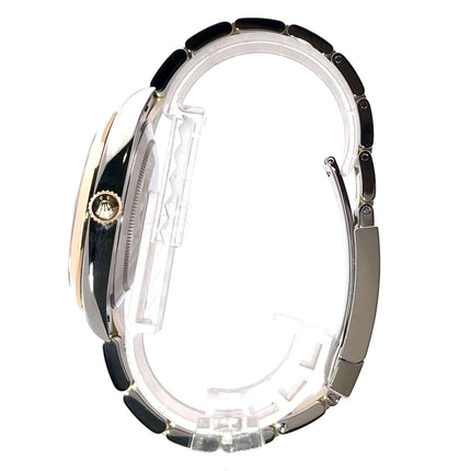 Rolex Datejust 41 Seitenansicht, Edelstahl und Gelbgold Armband, Ref. 126303, 18 kt Gelbgold Lünette, Automatikwerk, 70 Stunden Gangreserve