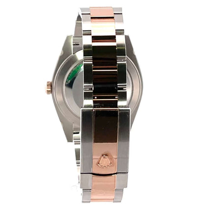 Rückseite des Rolex Datejust 41 Edelstahl Everose-Gold 126331 mit Oyster-Armband