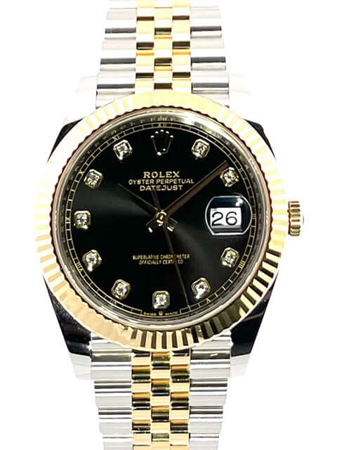 Rolex Datejust 41 Goldene Rolex Schwarzes Zifferblatt Rolex Uhren