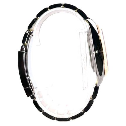 Seitenansicht Rolex Datejust 41 Edelstahl Gelbgold Ref. 126333, poliertes und satiniertes Oyster-Armband