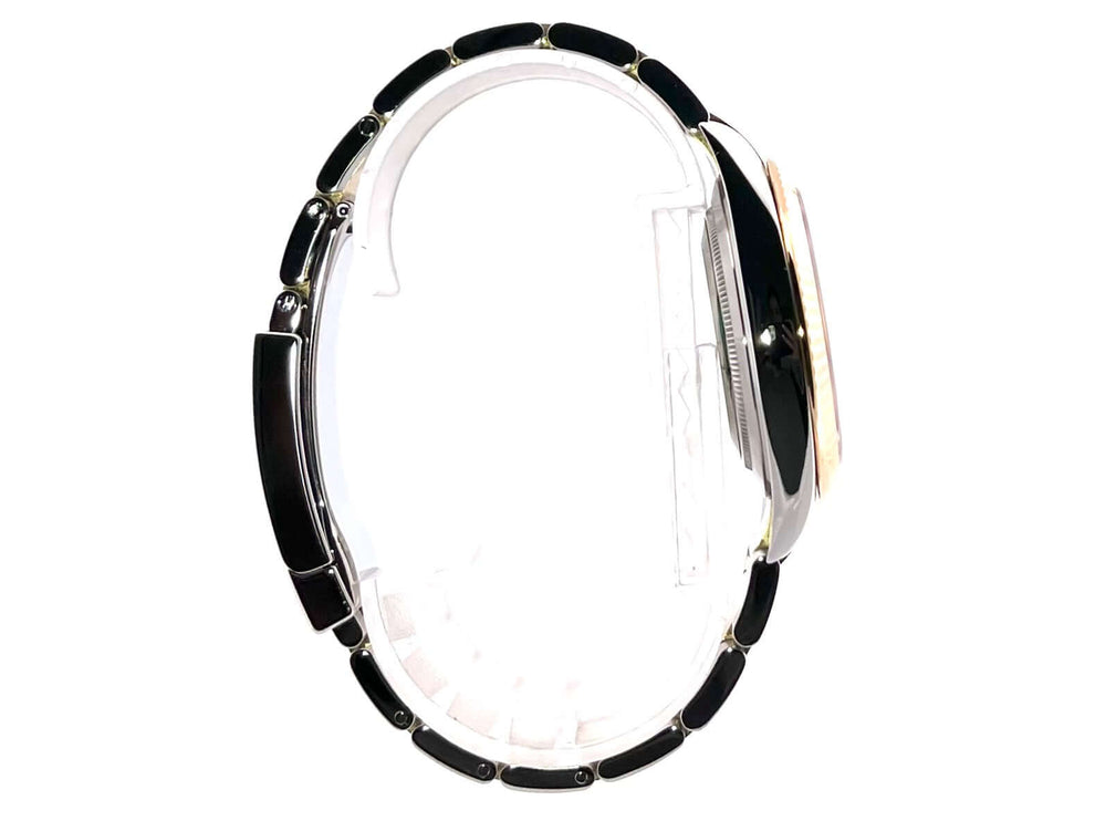 Seitenansicht Rolex Datejust 41 Edelstahl Gelbgold Ref. 126333, poliertes und satiniertes Oyster-Armband