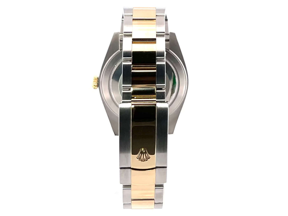 Rolex Datejust 41 Rückansicht Edelstahl Gelbgold Oyster Armband Faltschließe