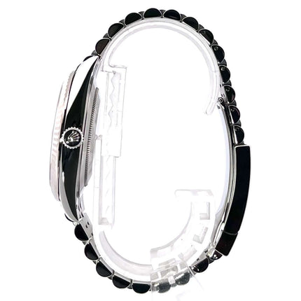 Rolex Datejust 41 Edelstahl Weißgold 126334 seitliche Ansicht des Gehäuses und Jubile-Bands