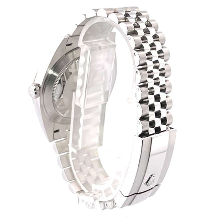 Rolex Datejust 41 Ref. 126334 Rückansicht Edelstahl Jubile-Armband poliert und satiniert mit Faltschließe