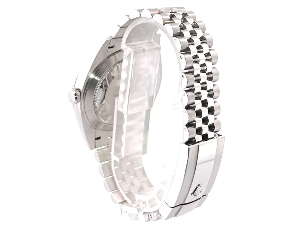 Rolex Datejust 41 Ref. 126334 Rückansicht Edelstahl Jubile-Armband poliert und satiniert mit Faltschließe