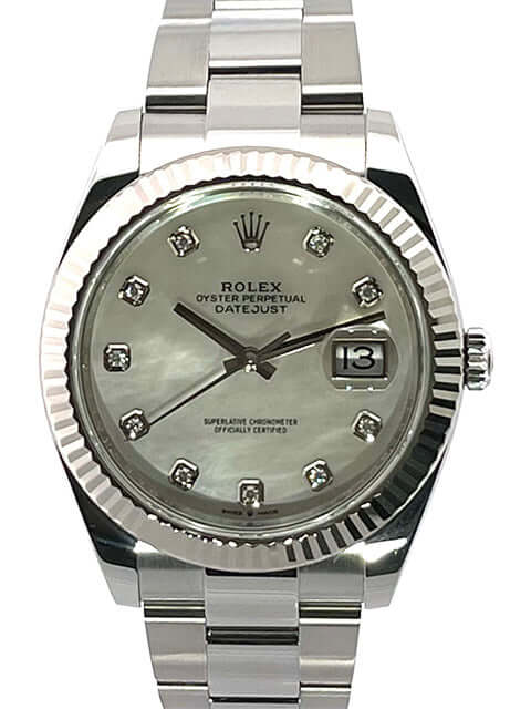 Rolex Datejust 41 126334 Stainless Steel White Gold Mother