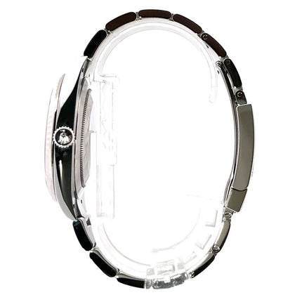 Rolex Datejust 41 Ref. 126334 Edelstahl Weißgold Seitenansicht des Gehäuses und Armbands mit Faltschließe.