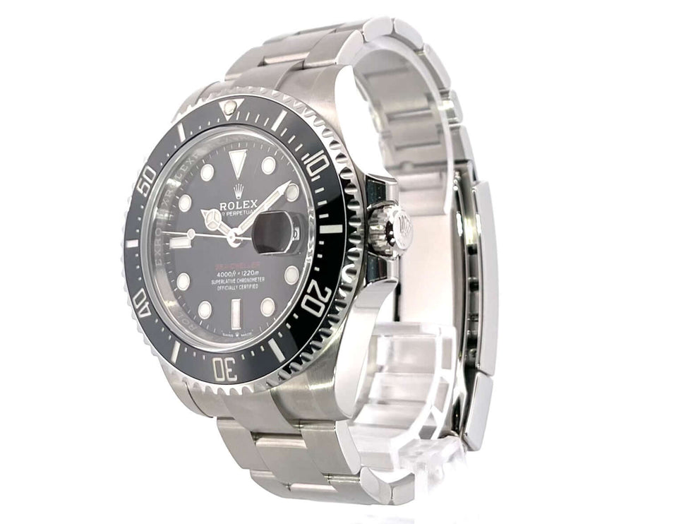 Rolex Sea-Dweller Ref. 126600, poliertes und satiniertes Edelstahlgehäuse, schwarze Keramiklünette, Oyster Edelstahl Armband, Automatikwerk.
