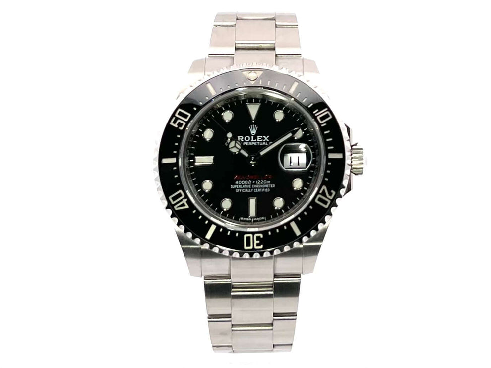 Rolex Sea-Dweller Ref. 126600 MK1, Edelstahl, schwarze Keramik-Lünette, Oyster-Armband, schwarzes Zifferblatt, Automatikwerk, Jahr 2017