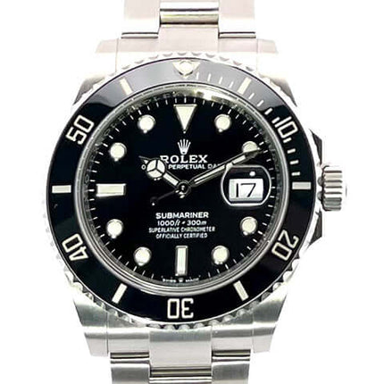 Rolex Submariner Date 126610LN aus Edelstahl mit schwarzer Keramik Lünette und schwarzem Zifferblatt, Automatikwerk, 2020 Edition.