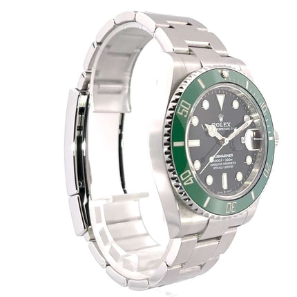 Rolex Submariner Date Edelstahl 126610LV, grünes Keramik-Lünette, schwarzes Zifferblatt, Oyster-Armband, Edelstahl, poliert und satiniert