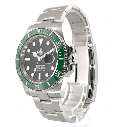 Rolex Submariner Date Edelstahl 126610LV, Edelstahlgehäuse 41mm, grüne Keramiklünette, schwarzes Zifferblatt, Oyster Edelstahlarmband.