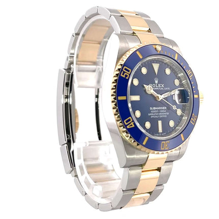 Rolex Submariner Date 41 Edelstahl Gelbgold 126613LB, blaues Zifferblatt, Oyster Armband aus 18 Karat Gelbgold und Edelstahl, 2022 Modell