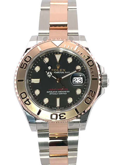 Rolex Yacht-Master 40 Oystersteel und Everose-Gold Uhr Ref. 126621 mit schwarzem Zifferblatt und Oyster Armband, 40 mm Gehäusedurchmesser.