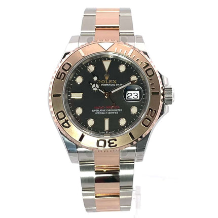 Rolex Yacht-Master 40 Oystersteel Everose-Gold 126621 Schwarz mit 40-mm-Gehäuse und schwarzem Zifferblatt, poliertes und satiniertes Armband